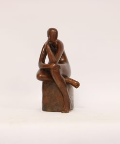 Ana Duncan, Figure on Stool £2,600 Medium: Bronze Bronze and Ceramic Sculpture Artist from Dublin. The female figure is the subject of focus inspired by organic forms.