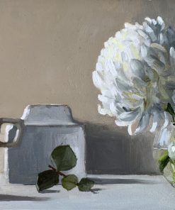 Penny German, Murns & Eucalyptus £650 Medium: Oil on Gessoboard Size: 8 x 16 inches Sold Nadia Waterfield Fine Art. Inspired by the countryside and changing seasons. painting flowers and vintage china and kitchenalia. She works in oils from her countryside house.