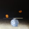 Alison Rankin, Blue Leaf Jar with Persimmon 2