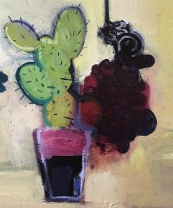 Marissa Weatherhead, Cactus and Lemons £2,500 Medium: Acrylic on Canvas Size: 50 x 60 cm Sold Painter of Still Life. Familiar objects exploring space, colour and composition. Flat Imagery involving mark-making. Working in acrylic.