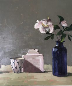 Penny German, Beyond the pale £695 Medium: Oil on Panel Size: 12 x 16 inches Sold Nadia Waterfield Fine Art. Inspired by the countryside and changing seasons. painting flowers and vintage china and kitchenalia. She works in oils from her countryside house.