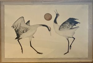  Print Maker focused on species and themes central to conservation. Specialising in dry point engraving. Animals and the natural world. Beatrice Forshall, Japanese Cranes, Print, £1,800