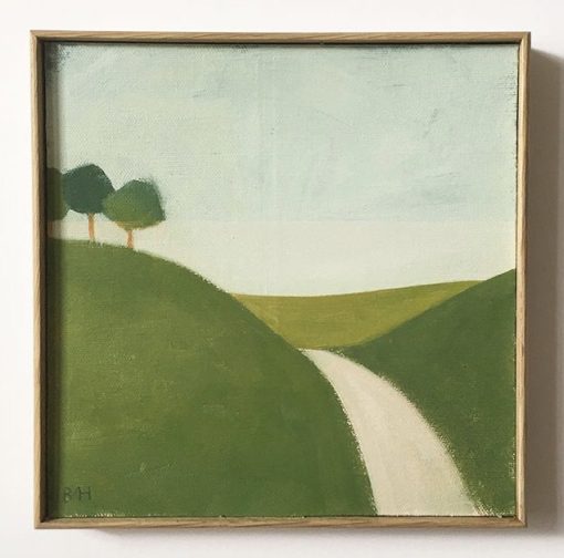 Bess Harding, Through Cissbury Ring £195 Medium: Oil on Board Size: 20 x 20 cm Bold and Clear-cut drawing inspiration from still life and seascapes. Working in oil focusing on realism.