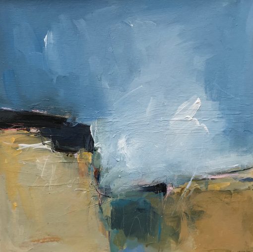 Boo Mallinson, Warm and clear £725 Medium: Oil on Board Size: 40 x 40 cm Visual Landscape diary for Daily Walks in Dorset. Seasonal abstract paintings in Acrylic. Interpretive art.
