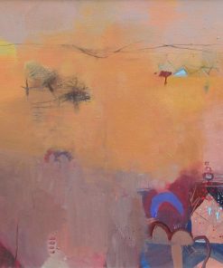 Gerry Dudgeon, Rajasthan Heat Haze £2,795 Medium: Acrylic on Canvas Size: 76 x 87cm Nadia Waterfield Fine Art. Oil turned Acrylic Painting working vibrant and bold colours. Gerry draws inspiration from the paintings of Barbara Rae, Joan Eardley, Ivon Hitchens and Peter Lanyon. Abstract Land and cityscapes.