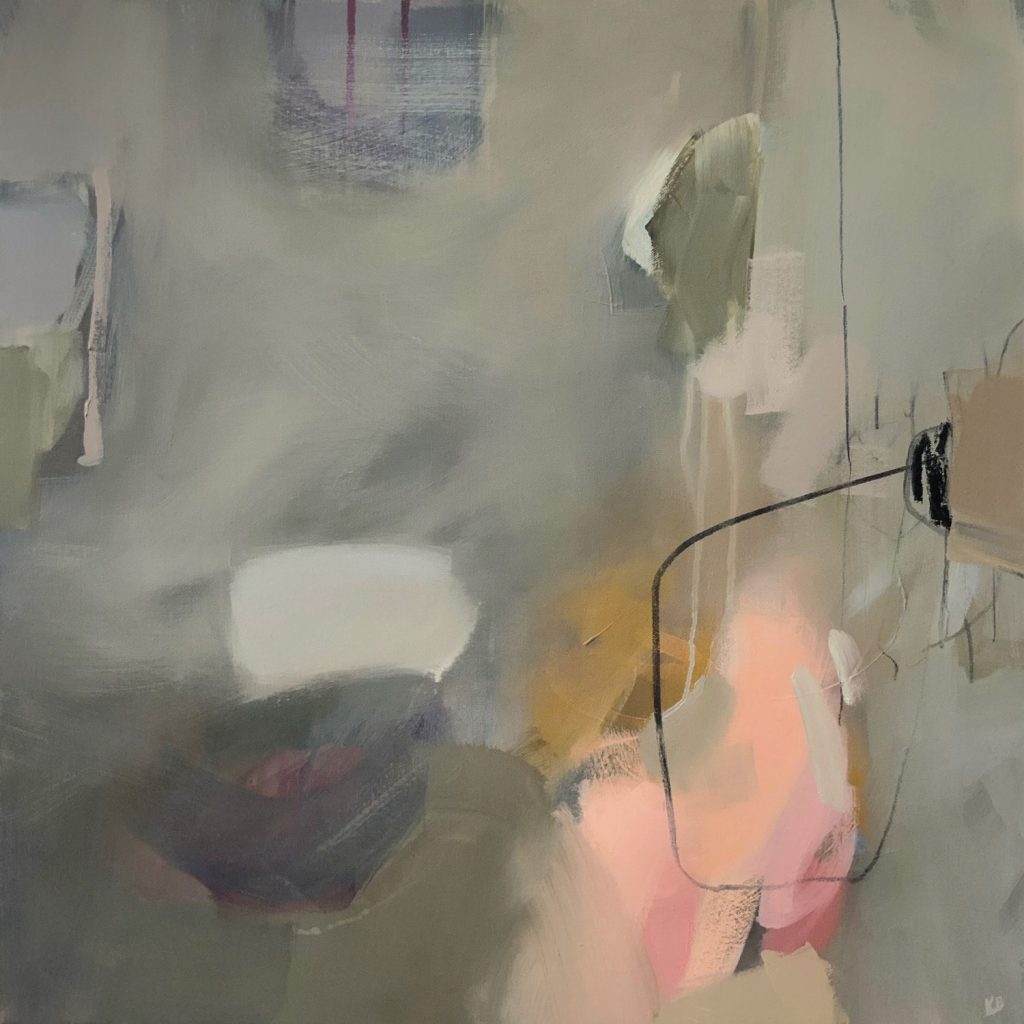 Kate Burns, Eternal £700 Medium: Mixed Media on Canvas Size: 60 x 60 cm Mixed media painting inspired by challenging perceptions. she plays between abstraction and representation. Kate paints with oils.