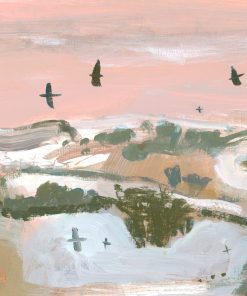 Carol Saunderson, The Silent Snow Lies Over Us £295 Medium: Acrylic on Board Size: 30 x 23.5 Sold Paintings connected to the land and it's creatures in Suffolk. Bold Colouring and contemporary artist. Working in acrylic on board.