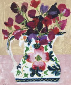 Former Abstract turned representational artist. Painting domestic scenes including family, landscape and nature. Composition, Pattern and Colour are of interest. She works in Oil. Arabella Shand, Sweet Peas £385 Medium: Acrylic on Board Size: 20 x 16cm