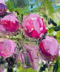 Expressive Landscape and Abstract Artist. Depicting Nature and the outdoors. She paints mostly in Acrylics, Oils and Watercolours. Natalie Bird, Garden Peonies £450 Medium: Acrylic on Board Size: 35 x 45cm