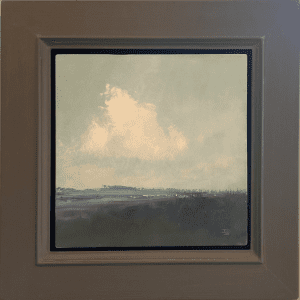 Oil Landscape Painting, painting the atmosphere of the English Countryside. Working in oil. He exhibits as the royal societies of artists in the UK. David Smith, Copse on the Hill £350 Medium: Oil on Board Size: 33 x 33 cms 