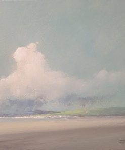 David Smith, Beach Walk £495 Medium: Oil on Board Size: 33 x 33 cms Oil Landscape Painting, painting the atmosphere of the English Countryside. Working in oil. He exhibits as the royal societies of artists in the UK.