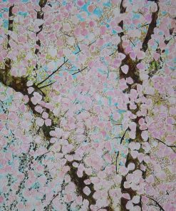 Carla Groppi, Sakura Blossom £4,800 Medium: Charcoal and metallic soft pastel on paper Size: 160 x 160cm