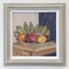 Lotta Teale, Fruit Bowl, £680, Medium: Oil on Board, Size: 43 x 43cm