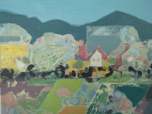 Nick Carrick, Lay of the Land £750 Medium: Oil on Board Size: 40 x 50 cm Paintings inspired by Travel and Landscape. This fluid artwork is painted in a mixed media of sketch, pastel and oil. Subject Matter of Landscape and Changing Seasons in Sussex.Nadia Waterfield Fine Art.