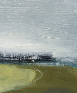 Boo Mallinson, Shifting Blue II £495 Medium: Acrylic & Charcoal on Canvas Size: 20 x 50cm Visual Landscape diary for Daily Walks in Dorset. Seasonal abstract paintings in Acrylic. Interpretive art.
