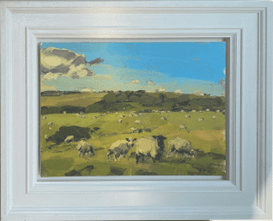 Anna Pinkster, Sheep Southdowns, October III £800 Medium: Oil on Arches 300g oil Paper Size: 31 x 41 cm