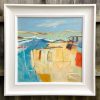 Painter of Landscapes and Still Life. Working from an abstract perspective. His imagery evolves from his sketches. Spontaneity and Freedom. Sandbanks mixed Media 45cm x 45cm Framed size 60cm x 60cm £1450