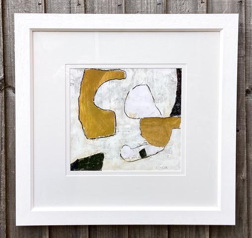 Painter of Landscapes and Still Life. Working from an abstract perspective. His imagery evolves from his sketches. Spontaneity and Freedom. Freewheelin’ mixed media 27cm x 29cm Framed size 55cm x 57cm £1250