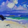 Using a Primary inspired Colour Palette. This Scottish Artist captures landscapes and seascapes of Islands. Working in Oil on Board. Marion Thomson, Big Sky Iona, Oil on Canvas, 30cm x30cm £800.00