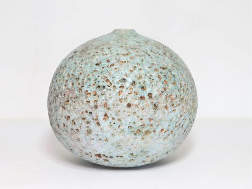 Claire Lardner Burke, Large Textured Pod with Copper & Pale Green(36) 1