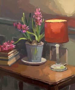 Plein Air Painter of Gardens, Landscapes and Seascapes. Oil Artist sometimes working with Watercolour capturing florals and botanicals. Haidee-Jo Summers Hyacinths and Lamplight 25 x 25cm Oils £995