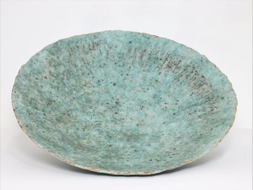 Claire Lardner Burke, Large Bowl with Copper and Turquoise Green (33) 1