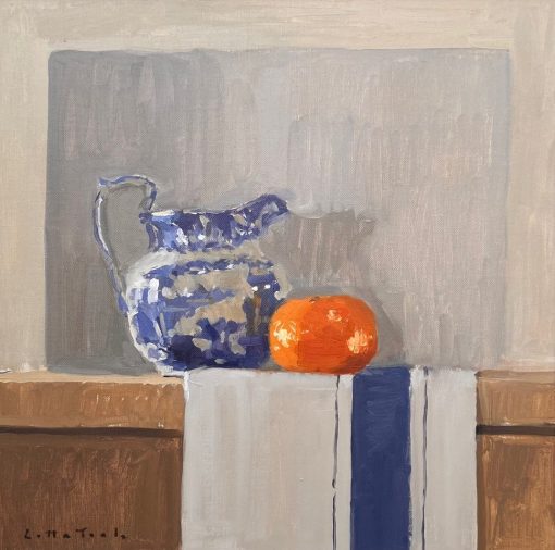 Lotta Teale,Still Life with Jug and Tangerine 1