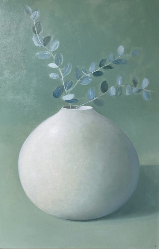 Agnes Pollock, Moon Jar with Eucalyptus 1
