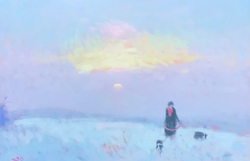 Stephen Brown, A winters Walk, Sunset 1