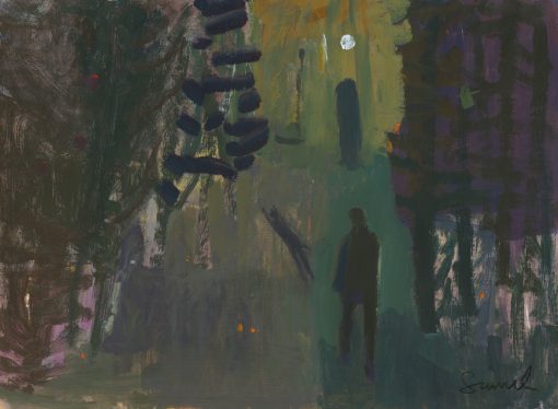 Carol Saunderson, The moon shone between the trees 1