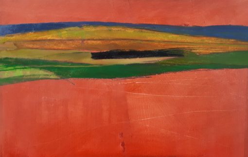 Nicholas Phillips, Landscape Lines Red Ground 1