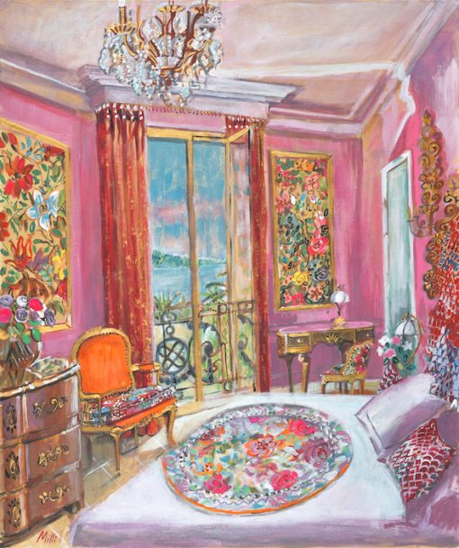 Louise Millin Inchley, Pink Bedroom, Floral Suite, Hotel Negresco, Nice 1