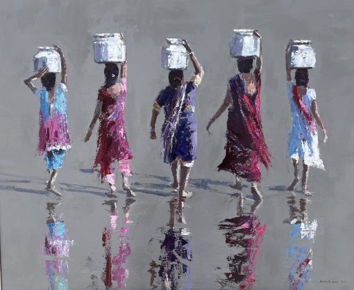 Patrick Gibbs, Women Carrying Water Containers, Vietnam 1