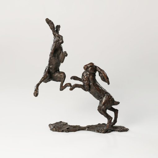 Laura Pentreath, Leaping Hares (Bronze) 1