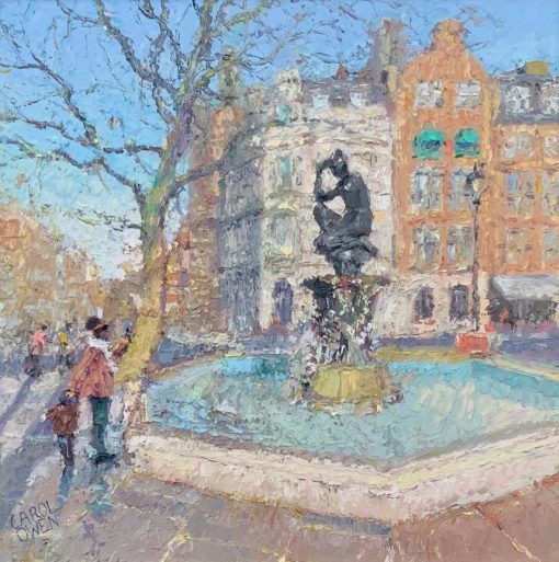Carol Owen, Sloane Square in Winter Sunshine 1
