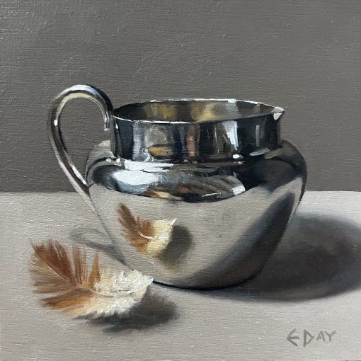 Estelle Day, Silver Jug with Feather 1