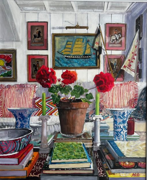 Louise Millin, Geraniums in the Summer Room 1