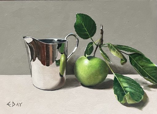 Estelle Day, Green Apple with Silver Jug 1